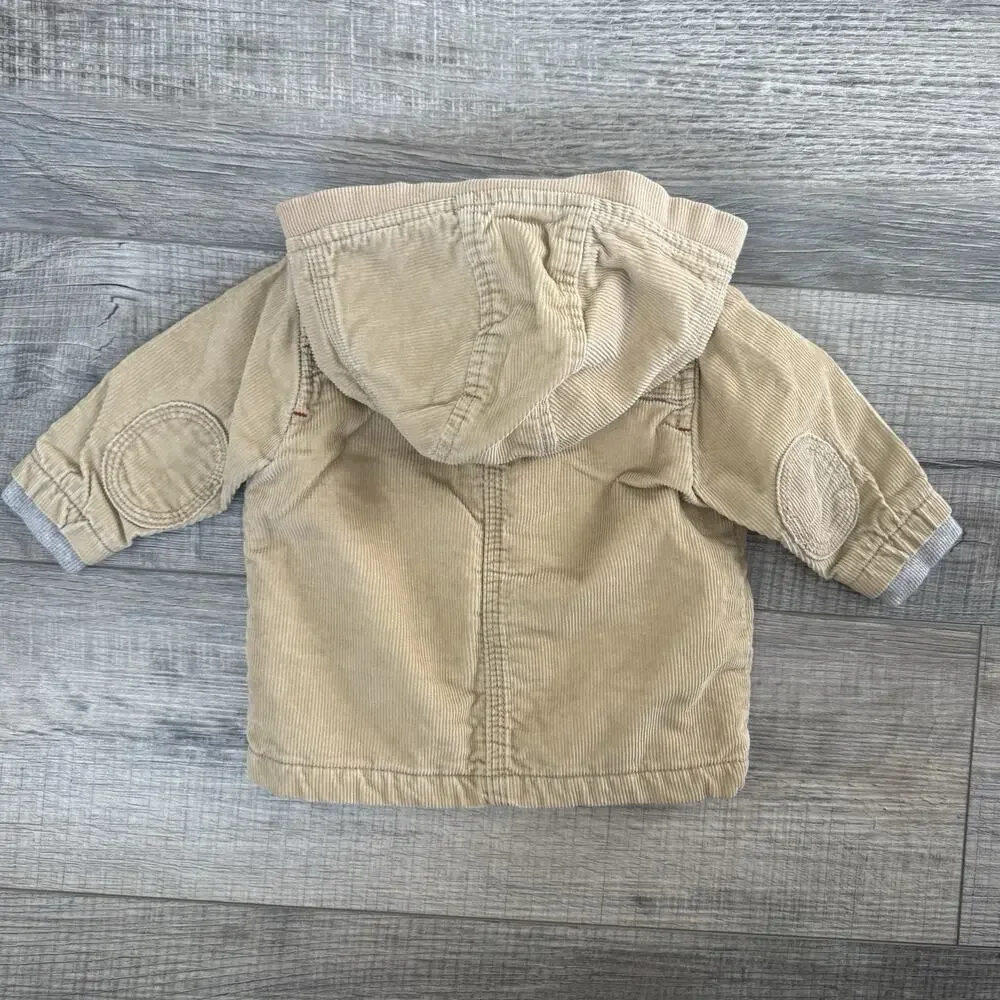OshKosh B’Gosh Genuine Baby Tan Corduroy Jacket 6 Months Y2K Flannel Lined Coat
